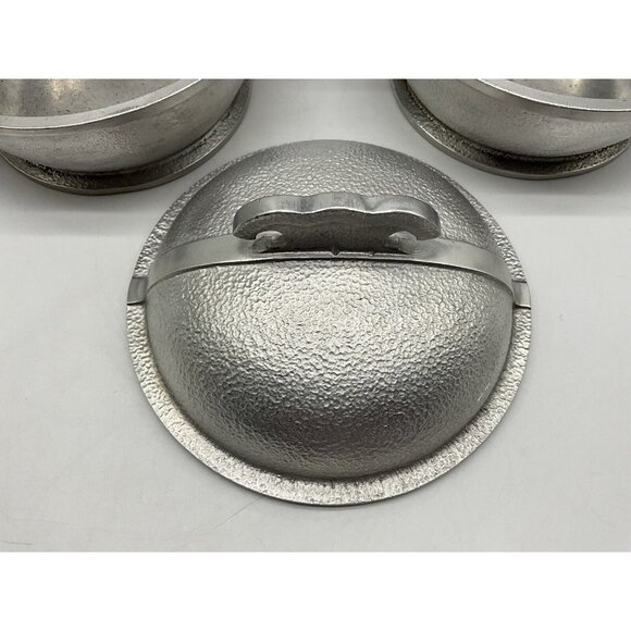 Guardian Service Hammered Aluminum Vintage 1940s Dutch Oven Cookware Set of 3 - Picture 10 of 14
